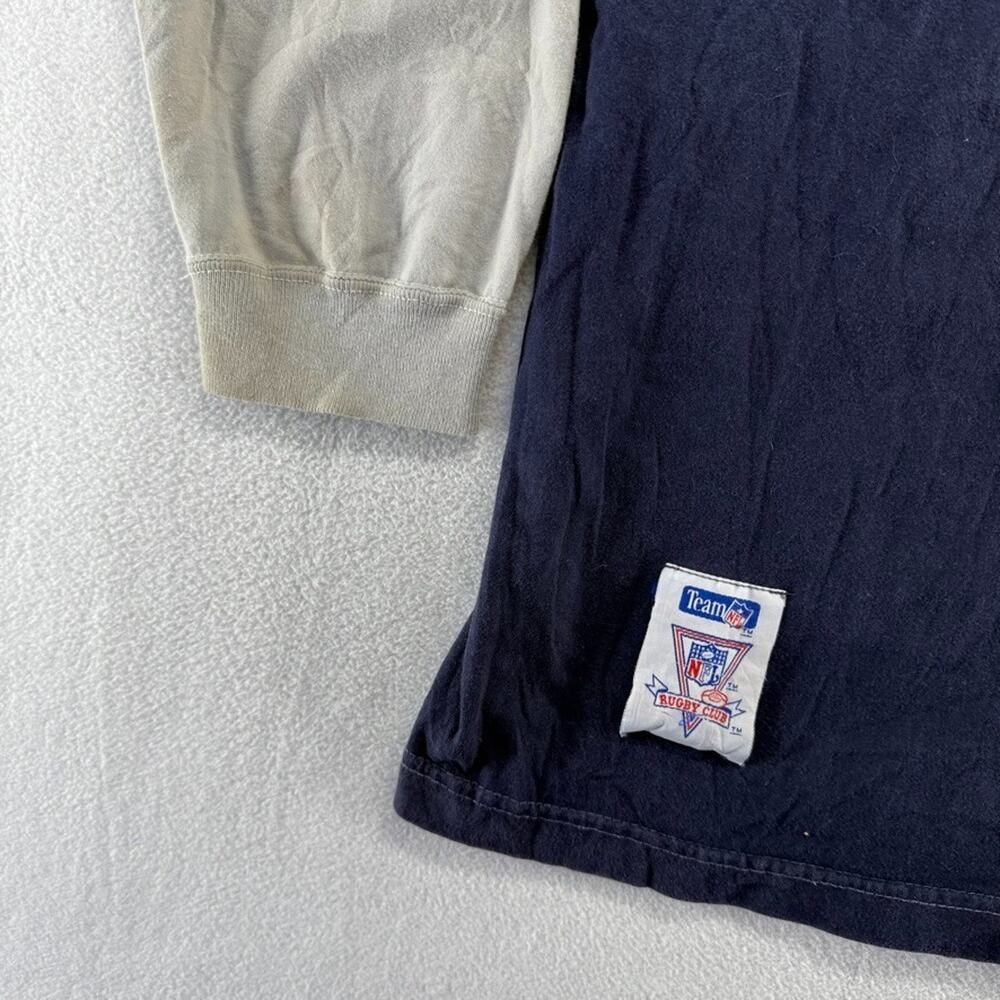 Vintage Dallas Cowboys Rugby Shirt Men's medium Gray Blue Colorblock Embroidered - Picture 2 of 15
